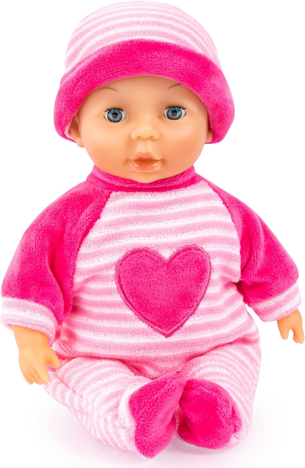 Bayer Design 92802AS My First Baby 28cm, Muñeco Bebé, Muñeco de Cuerpo Blando con Ojos Durmientes, Muy Manejable, Lindo Conjunto, Rosa