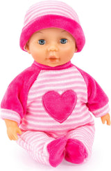 Bayer Design 92802AS My First Baby 28cm, Muñeco Bebé, Muñeco de Cuerpo Blando con Ojos Durmientes, Muy Manejable, Lindo Conjunto, Rosa