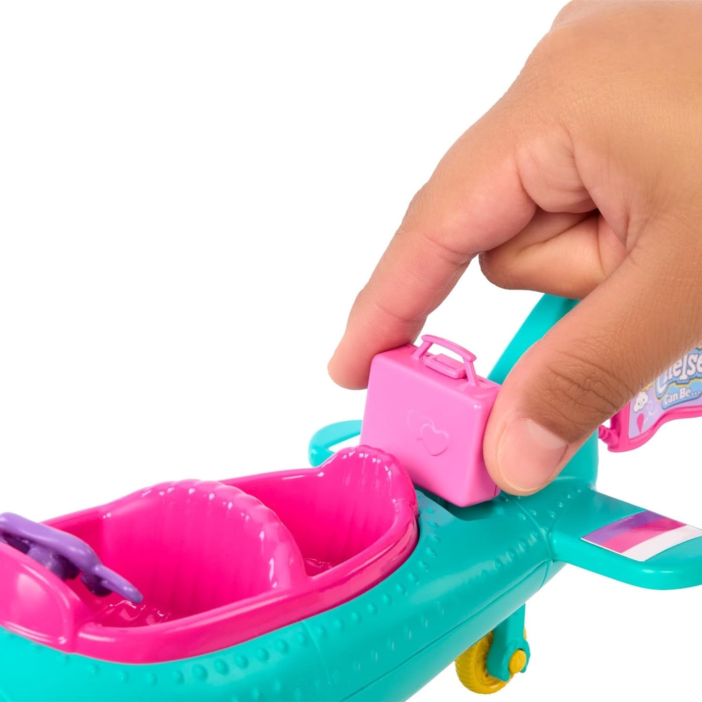 Muñeca Barbie Chelsea Plane y Set de Juego - Muñeca Piloto, Avión, Asa y Accesorios de Historia, Ruedas y Hélices con Pata de Flor, Edad 3+, HTK38 Naty Shop Muñecas