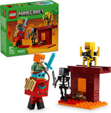 LEGO Minecraft Lava Duel of the Deep, juguete para fanáticos de los videojuegos, fortaleza con minifiguras que incluyen a Alex, Skeleton Wither, Lohe y Strider, regalo para niñas y niños de 6 años 21266 Juegos de construcción Besuche den LEGO-Store Default Title