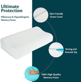 Soporte para el cuello Almohada de espuma viscoelástica ajustable en altura Almohada de cama ortopédica y ergonómica Almohada para aliviar el dolor de cuello Soporte para el cuello y antironquidos Polies lavables. Gorro Almohadas ortopédicas cervicales Naty Shop
