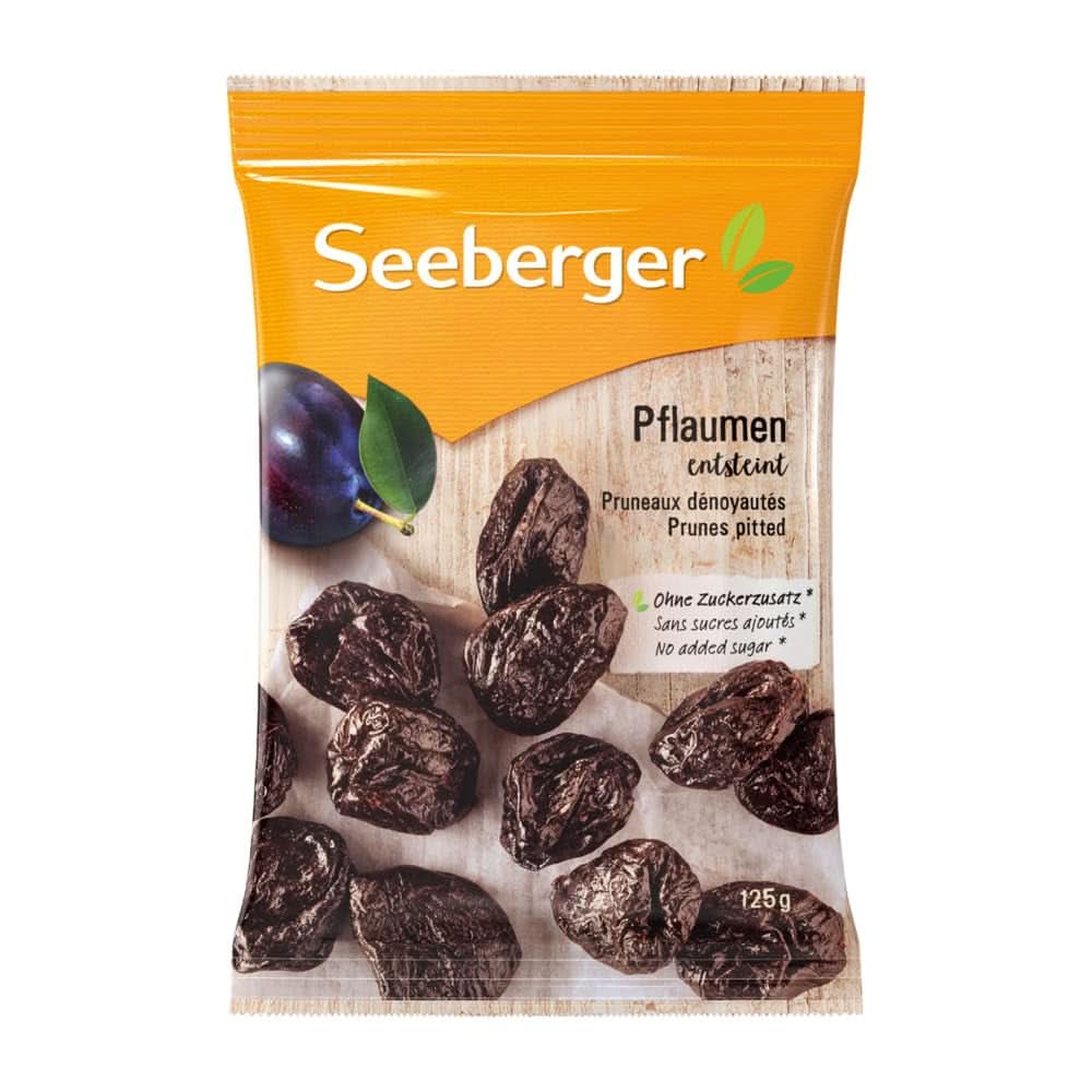 Seeberger Ciruelas Pasas Extra Grandes Sabrosas de la Mejor Calidad - Muy Dulces y Aromáticas 13 x 125 Gramos Naty Shop Productos Deshidratados 13 x 125 Gramos