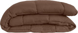 Funda Nórdica Calgary Poliéster Chocolate/Moca, Poliéster, Chocolate/Moca, 240X220X1 Cm Edredones y edredones naty shop