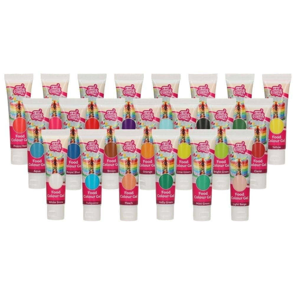 Colorante alimentario Funcakes, gel azul real: Colorante alimentario altamente concentrado para masa, nata, fondant y mazapán. Fácil dosificación. Una sola gota para crear colores vibrantes. Halal. 30 gramos.