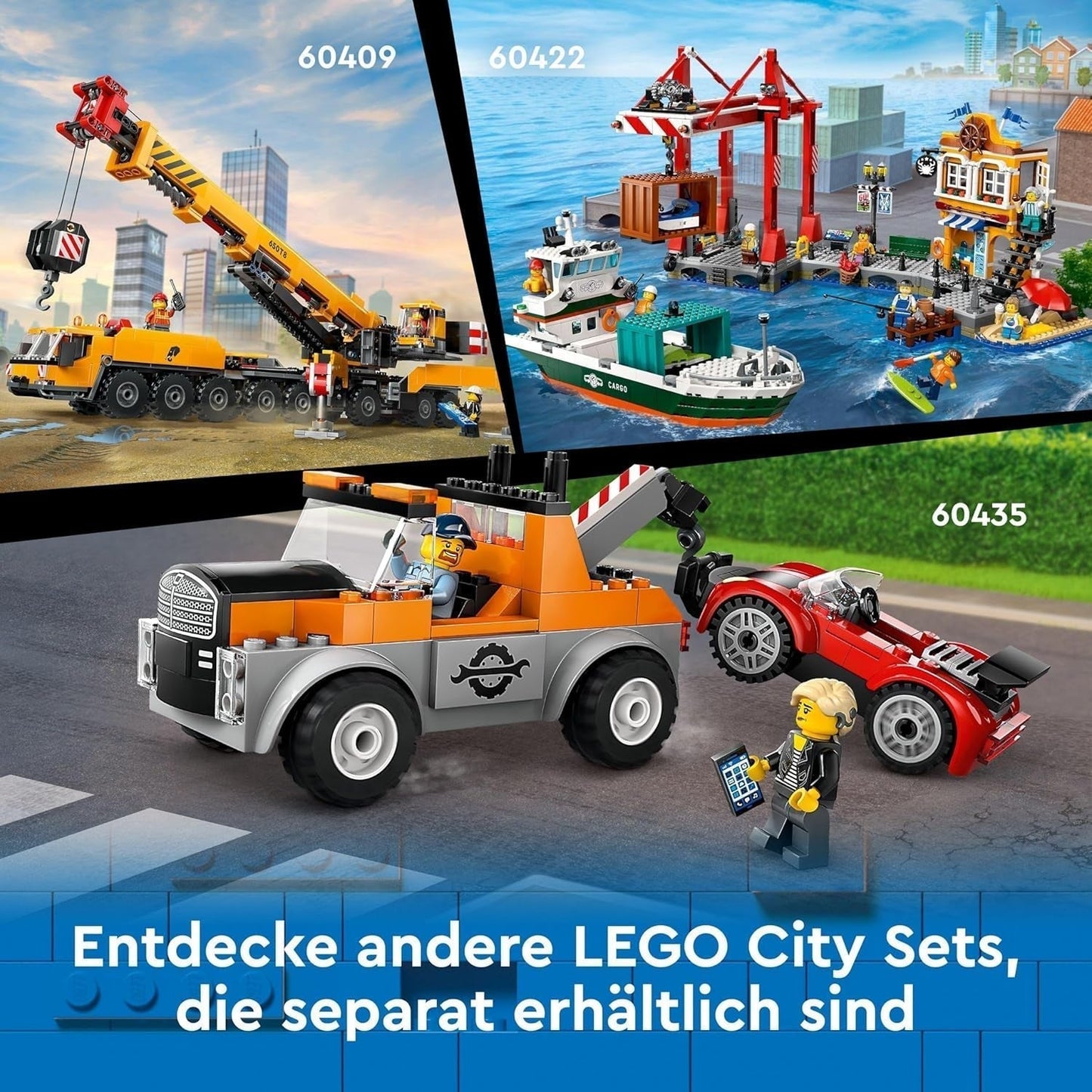 LEGO City Excavadora sobre orugas, excavadora de juguete para niños a partir de 8 años, juguete de construcción con modelo de excavadora, camión para construir con accesorios y 3 minifiguras 60420 Juegos de construcción Besuche den LEGO-Store