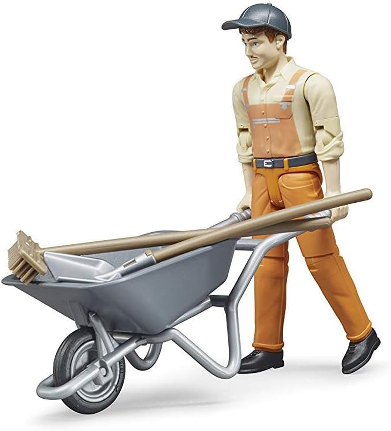 Bruder 62130 - Bworld figure set trabajador municipal - Figura de juguete escala 1:16, vehículo de construcción, obrero de la construcción, granja, hombre Figuras de acción Naty Shop