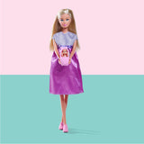 Steffi Simba Love Welcome Baby 29 cm Steffi Embarazada Paquete de 12 Accesorios para Juegos de rol Muñeca de Moda con muñeca de Juguete de 4 cm para Mayores de 3 años
