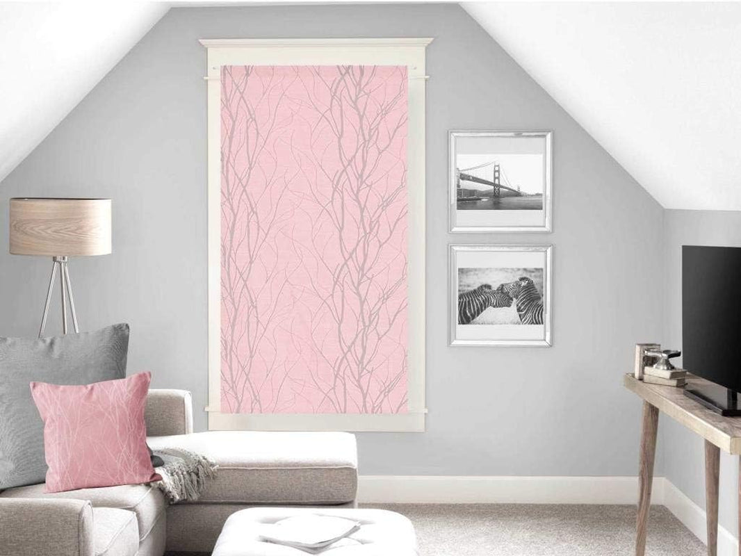 Soleil d'ocre liane bise-bise, poliéster, blanco, 70 x 200 cm, edredones y colchas naty shop rosa al 120 x 60 cm (paquete de 1)