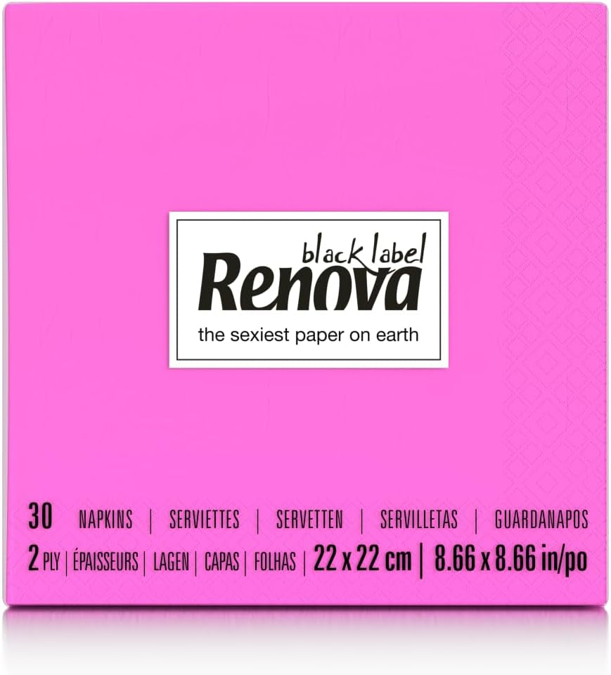 Servilletas de cóctel Renova, fucsia, 30 servilletas
