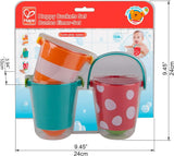 Juego de cubos coloridos Hape | Juguete de baño con rueda hidráulica de tres piezas para niños pequeños, multicolor Jucarii Bebe Naty Shop