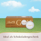 Lindt Schokolade - Pelotas de golf | 110 gramos| Drei Golfbälle Aus Lindt Vollmilch-Schokolade Mit Nougatcremefüllung Und Waffelstückchen | Pralinengeschenk | Regalo para golfista | Tienda Schokoladengeschenk Naty