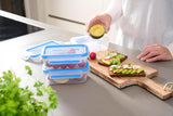 Emsa 508558 Contenedores de almacenamiento de alimentos Clip & Close | Juego de 3 piezas | 3 x 1 litro | -40 a +100 grados | plástico | 100% sellado | Sello especial para frescura Naty Shop cajas de almacenamiento de alimentos