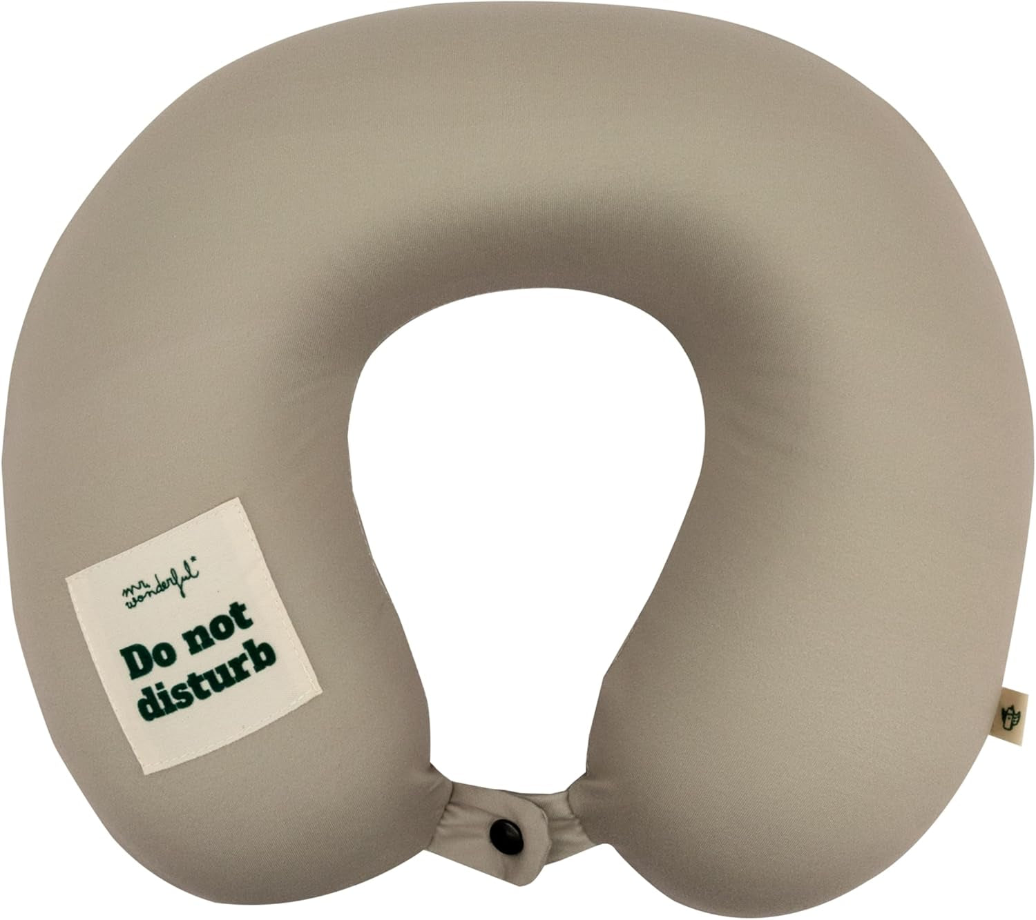 Mr Wonderful - Almohada de viaje - No molestar - Almohada de viaje frontal con botón para ajuste en uso Almohadas de viaje Naty Shop Título predeterminado