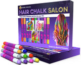 Desire Deluxe Tiza para el cabello Regalos para niñas, Tiza para el cabello para colorear juguetes para Navidad, 10 bolígrafos de tinte para el cabello lavables para carnaval, 3 4 5 6 7 8 9 11 años Tinte para el cabello Naty Shop Título predeterminado