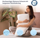 EGO HOME Almohada Viscoelástica Suave Almohada Ergonómica para Dormir Boca Arriba Almohada De Soporte Para El Cuello Con Funda Transpirable Y Lavable, Certificado Oeko-Tex, Almohada Para El Cuello 75X35Cm Perne Standard Naty Shop