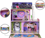 Olivia's Little World Big Dreamland Sunset Casa de Muñecas de Madera Interactiva para Niños Contemporánea 3 Pisos con 16 Muebles para Muñecas Accesorios Multi TD-13616A Casas de Muñecas Naty Shop