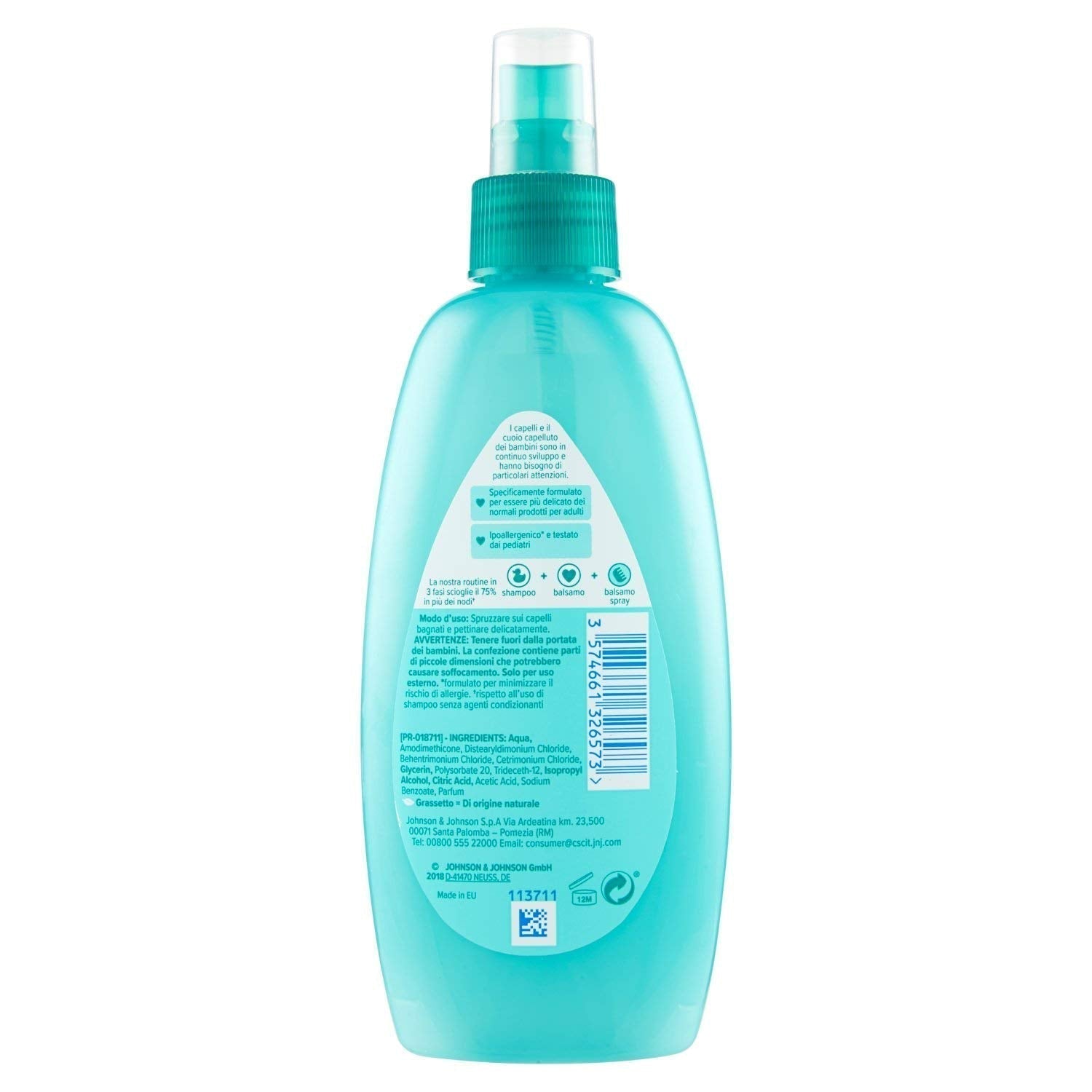 Spray para niños, sin nudos, desenredante, sin lágrimas, también para cabello largo o rizado, 200 ml Productos para desenredar el cabello Naty Shop
