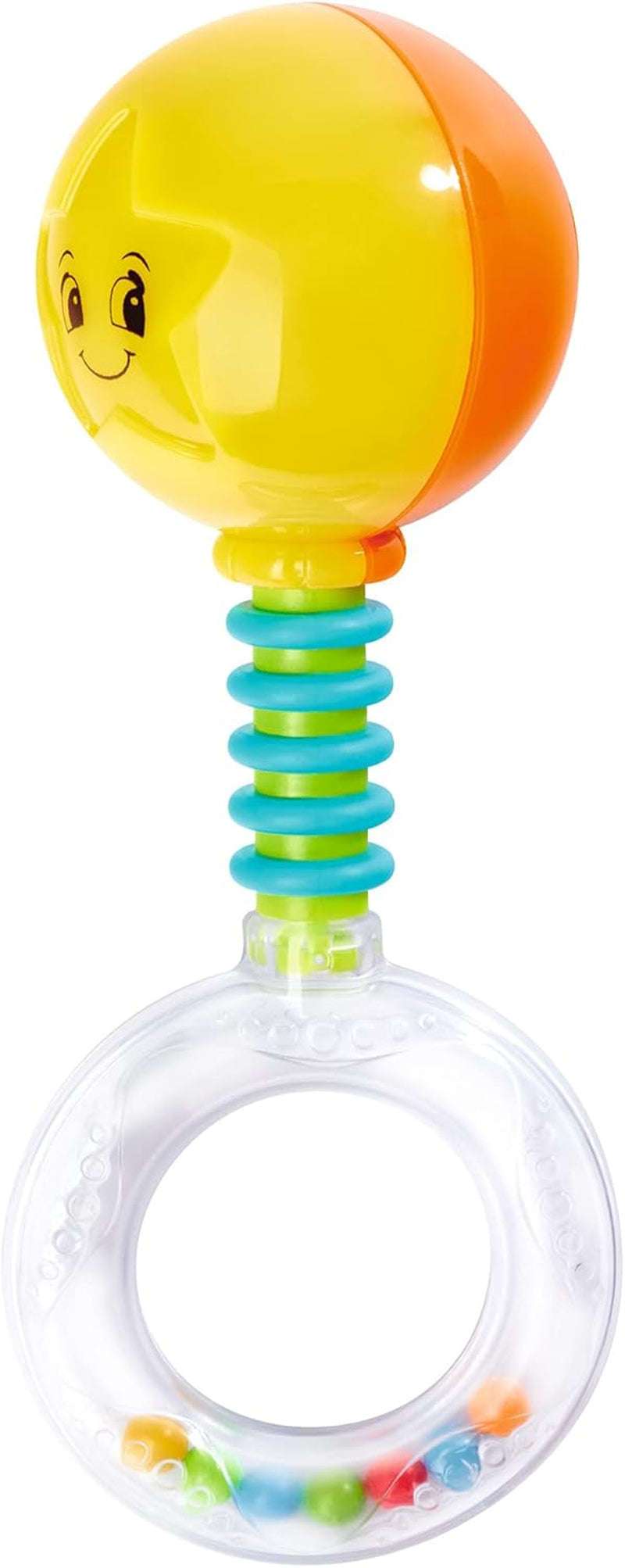 Simba 104010060 - Sonajero ABC iluminado, se ilumina al agitarlo, 14cm, juguete para bebés, sonajero para bebés, primer equipamiento, a partir de 3 meses, amarillo Jucarii Bebe Naty Shop