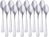 Cuchara de Café de Acero Inoxidable Diseño de Borde Redondo Paquete de 12 Plata Naty Shop Cocina Modelo Único Recto
