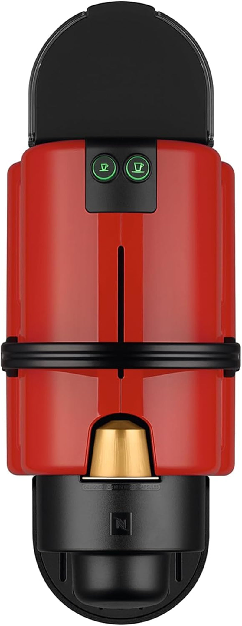 Krups Nespresso Inissia Cafetera Espresso - Máquina Espresso Compacta para Cápsulas de Café, Presión de 19 Bar, Calentamiento Rápido en 25 Segundos, Función de Ahorro de Energía, Depósito de Agua de 0,7 L, Roja, Modelo YY5506FD