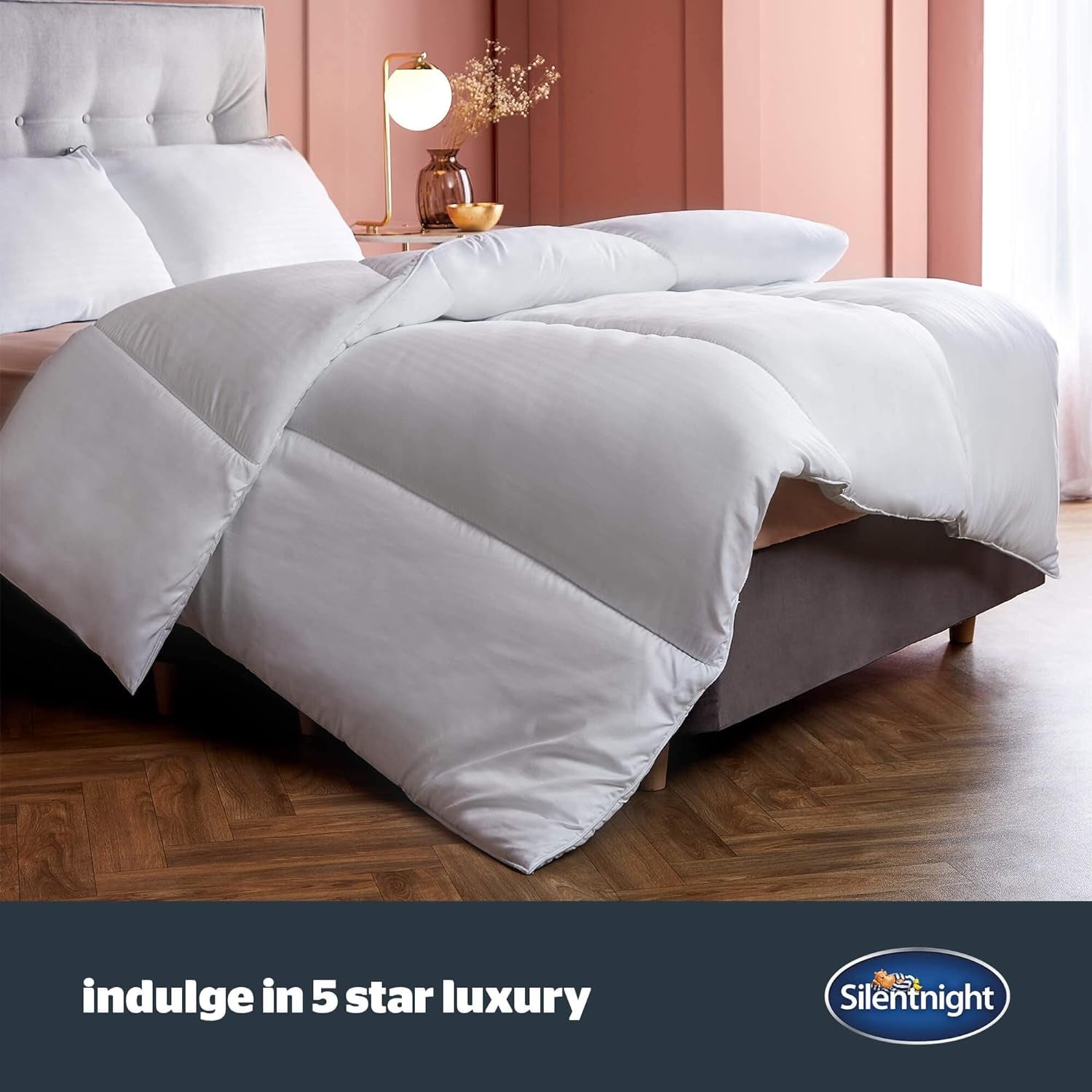 Edredón Silentnight Hotel Collection 10.5 Tog - cama de matrimonio, poliéster, blanco Edredones y edredones Naty Shop