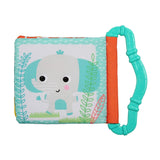 Bright Starts, Teethe & Read, Sonajero Libro de Tela Juguete para Agarrar y Tela Libro de Imágenes de Animales, Libro de Sonajero, Anillo para la Dentición, Gomas Calmantes, Juguete para Bebés y Niños Pequeños 3 Meses Juguetes para Bebés Naty Shop