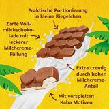 Kaba chocolate con leche entera y crema de leche, barra de chocolate rellena, barra de 90g, chocolate derretido en la boca con crema de leche ligera y sabor original Kaba