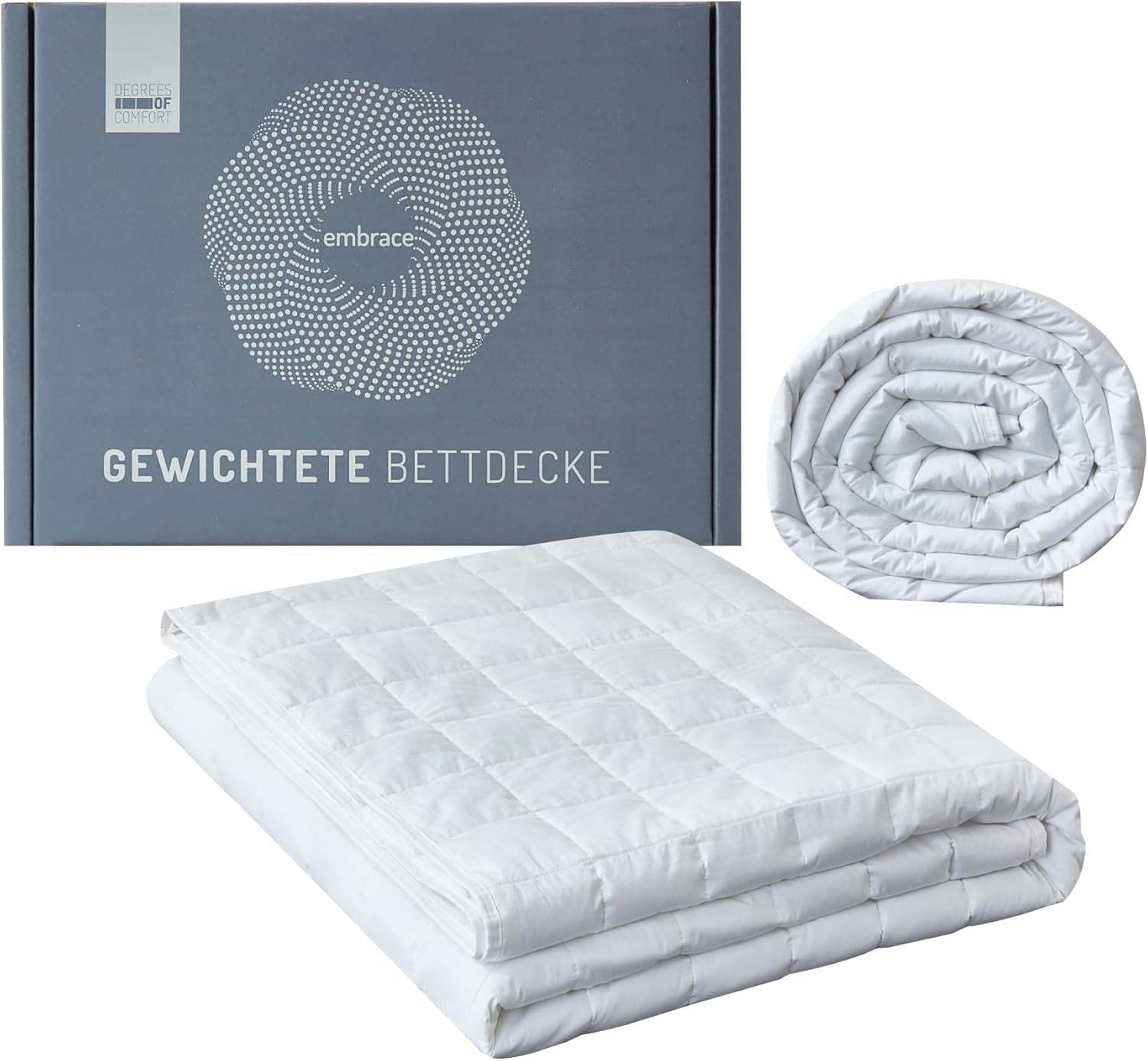 Grados de Confort Manta lastrada 135X200Cm 7Kg, manta de terapia antiestrés hecha de 100% algodón, manta pesada Manta lastrada para adultos Puede mejorar el sueño y reducir el estrés Grados de Confort Camas y Mantas 135 X 200 Cm 7,0 Kilogramos