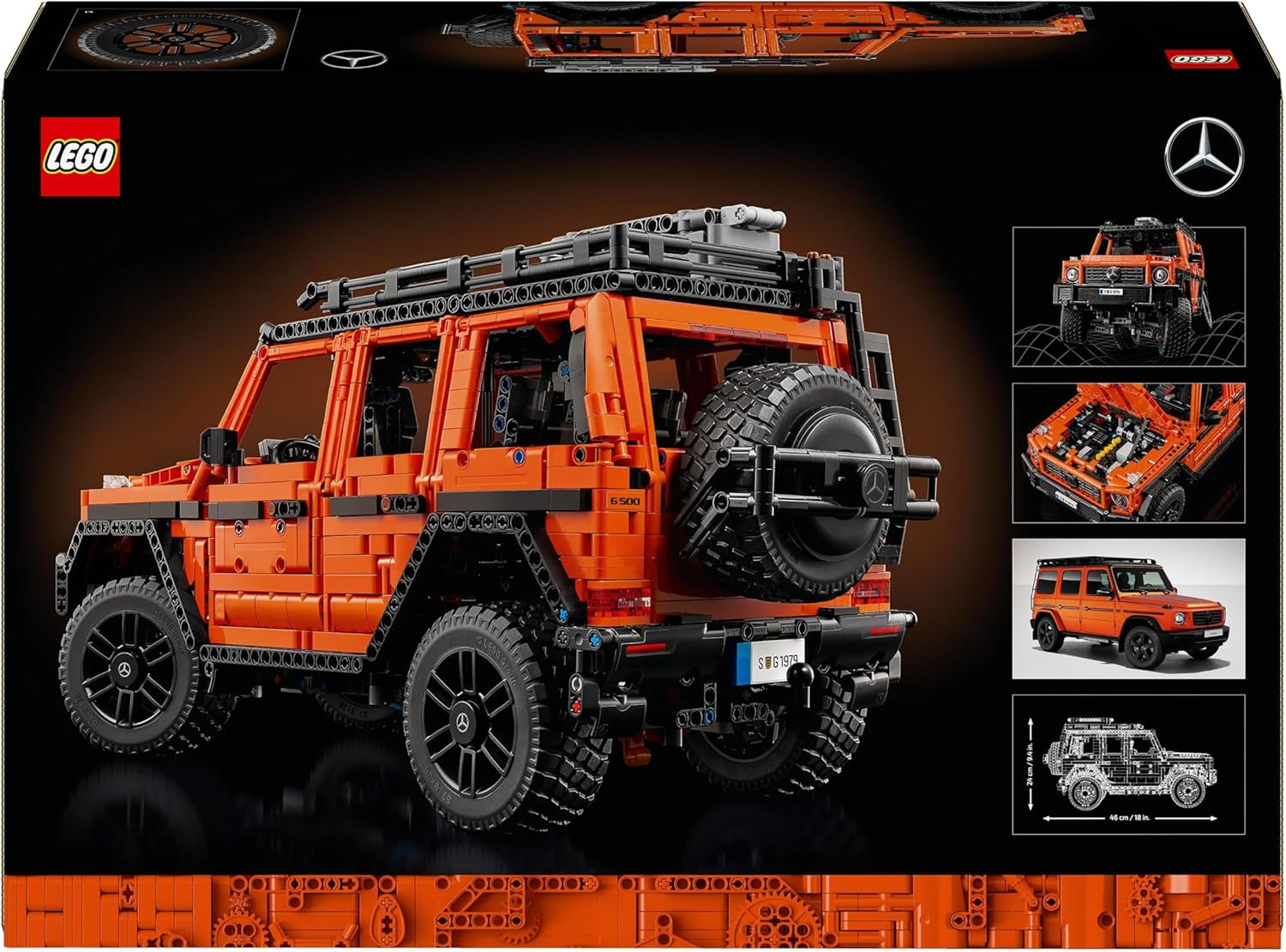 LEGO Technic Mercedes-Benz G 500 Professional Line, Kit de construcción de modelos de coche Clase G, regalo para adultos, set de vehículos todoterreno de lujo, Mercedes coleccionable, coche de juguete 42177 Juegos de construcción Besuche den LEGO-Store