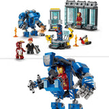 LEGO Marvel Laboratorio de Iron Man: Salón de la Armadura - Juguete de superhéroe con figura mecánica, 5 minifiguras, incluido Aldrich Killian - Regalo de los Vengadores para niños y niñas a partir de 8 años 76315 Juegos de construcción Beuche den LEGO-Store