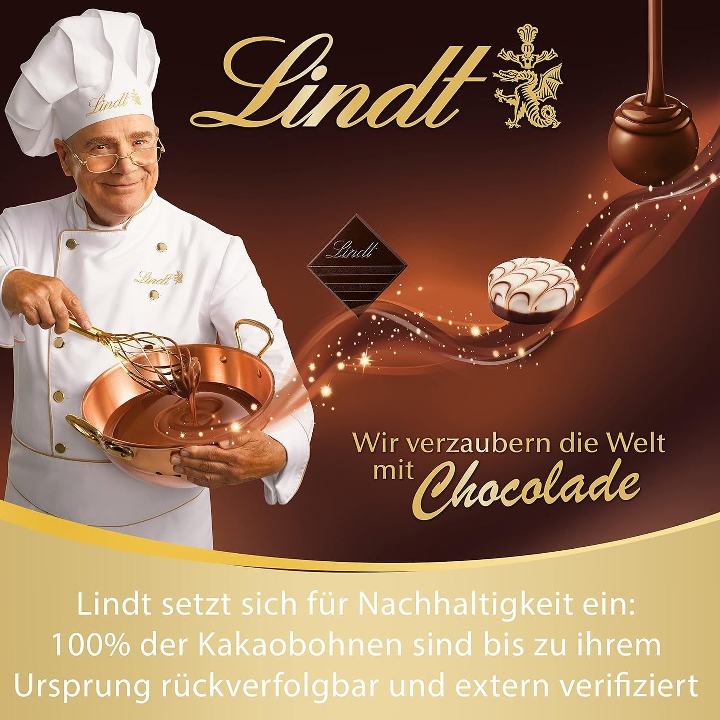 LINDOR bolitas de chocolate con caramelo salado | aprox. 80 bolas de chocolate con leche con relleno de caramelo salado | Paquete a granel y bolas de chocolate Marc de Champagne | 700 gramos