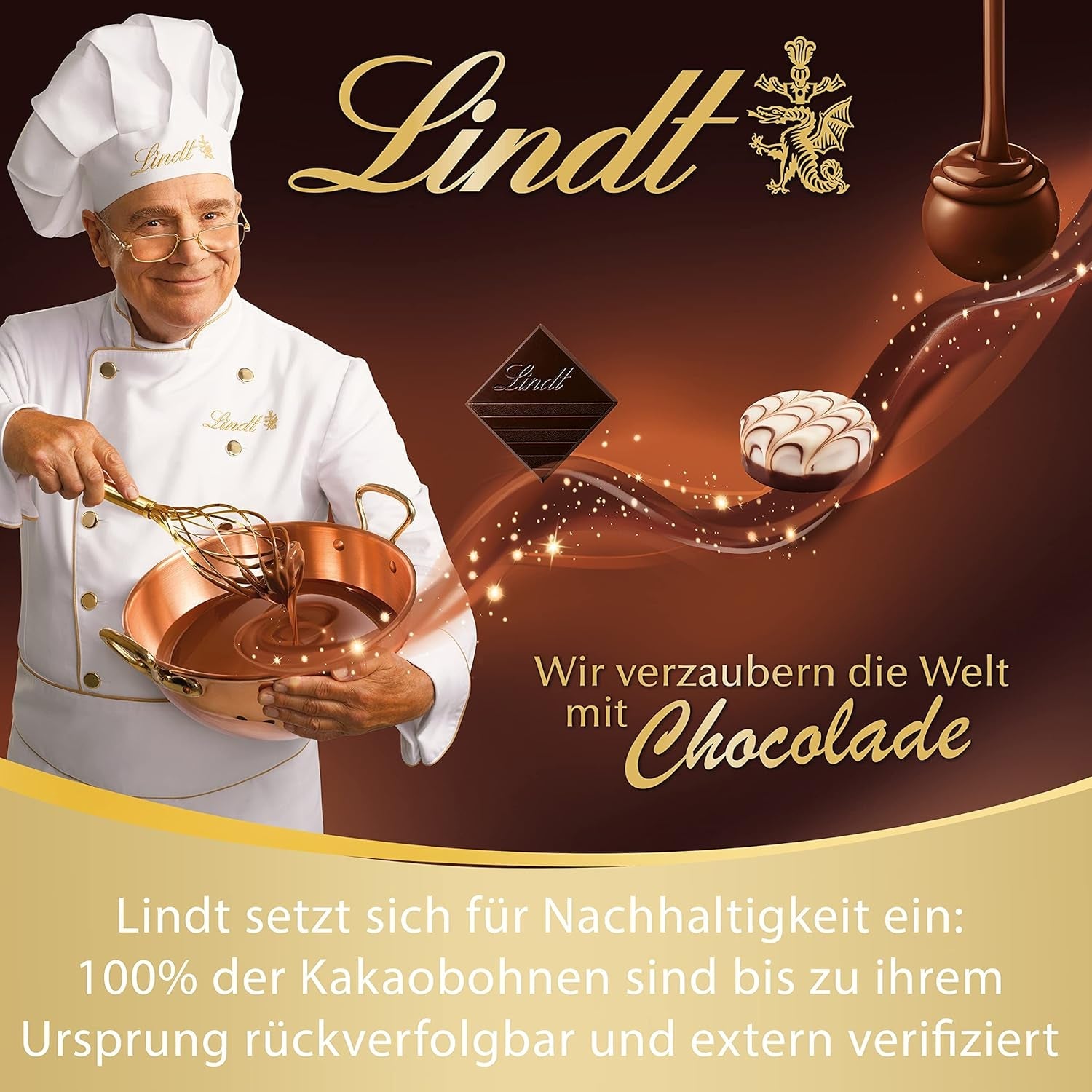 LINDOR bolitas de chocolate con caramelo salado | aprox. 80 bolas de chocolate con leche con relleno de caramelo salado | Paquete a granel y bolas de chocolate Marc de Champagne | 700 gramos