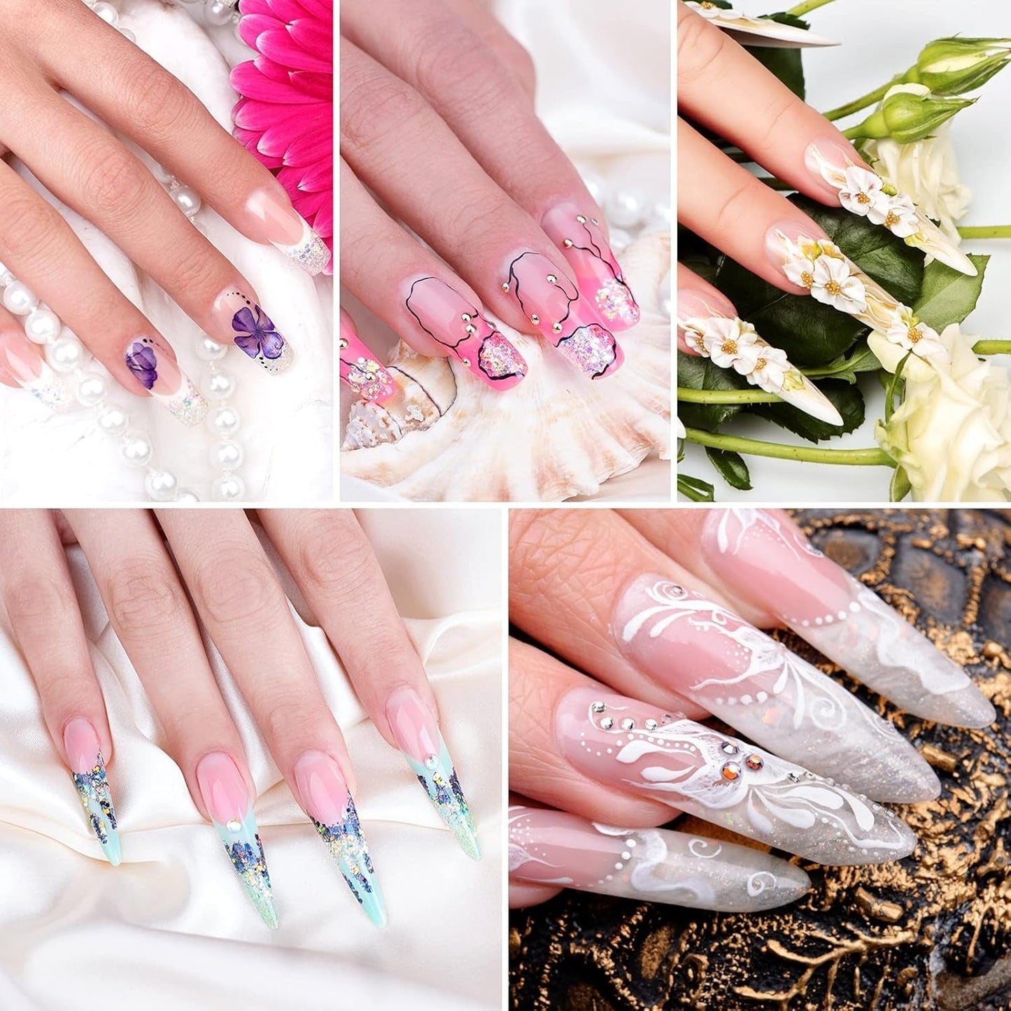 Pegamento para puntas de uñas, BOLASEN Pegamento para uñas extra fuerte, 4 piezas Pegamento para uñas agrietado, Pegamento para uñas, Pegamento para uñas artificial extra fuerte, Pegamento para uñas - 4 * 7 ml