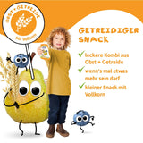 FRECHE FREUNDE Bio Quetschie Apple, Erdbeere, Himbeere mit Grieß, Fruchtmus mit Getreide in Quetschbeutel für Babies from 6. Month, vegan, 6er Pack (6 x 100g)