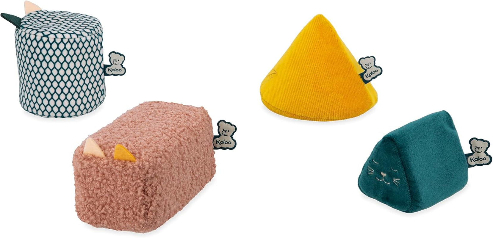 KALOO - Estímulos - 4 formas evolutivas con sonidos - Productos para niños - Juego de apilar - Habilidad auditiva y prensora - Desde el nacimiento, K227002 Juguetes para bebés Naty Shop
