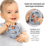 Reer Bite&Play - Pelota y receptor para mordedor de bebé, anillo mordedor y juguete para niños pequeños, gran regalo