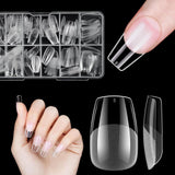 Uñas postizas cortas bailarina 120 Uds pegamento en 12 tamaños uñas artificiales cortas Gel suave cobertura completa puntas de uñas para uñas de Gel cortas S