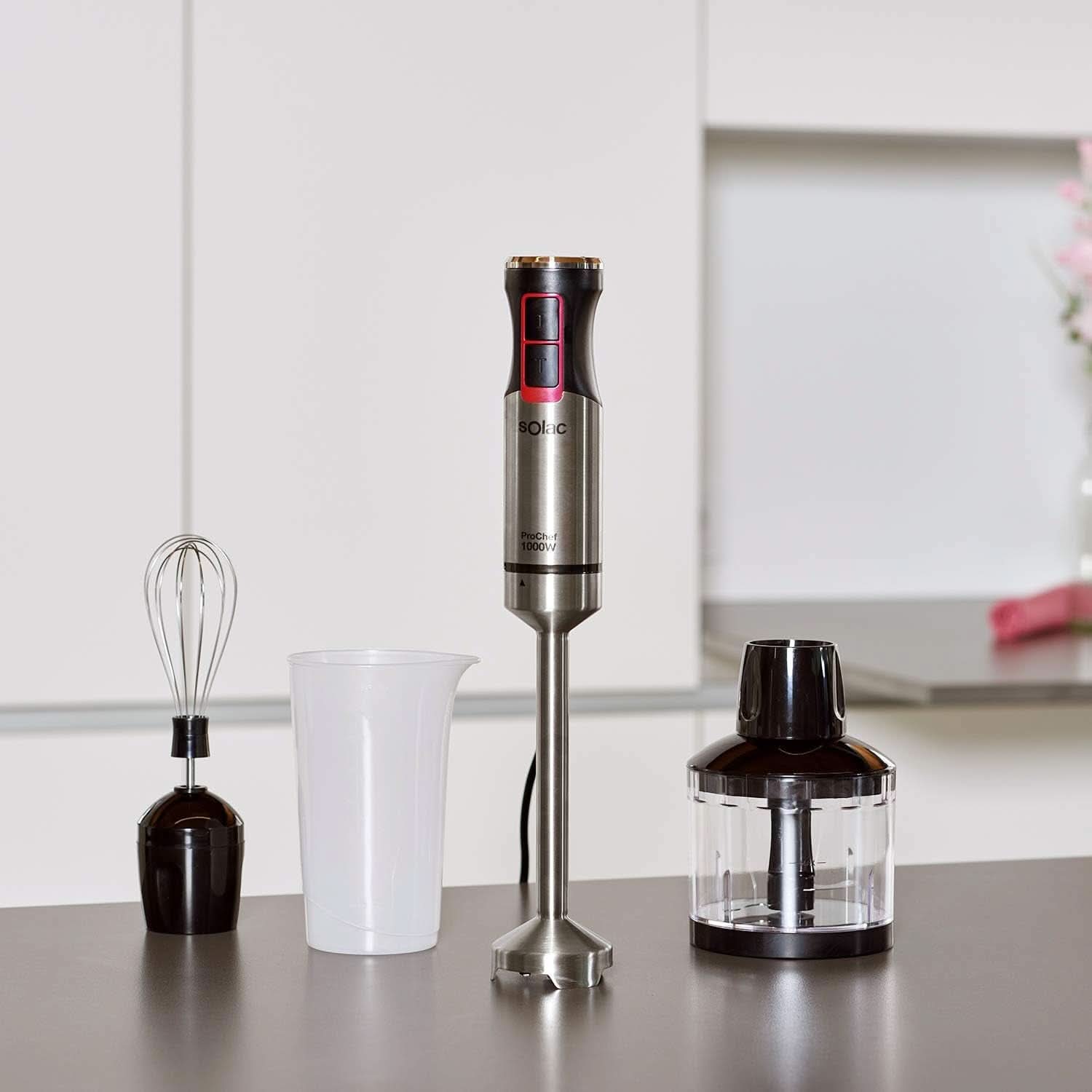 Batidora de mano Pro Chef 1000, W, Edelstahl Cocina Naty Shop