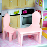 Olivia's Small World Casa de Muñecas Gigante, Casa de Muñecas Grande de Madera con Muebles y Accesorios, Casa de Muñecas de 3 Pisos para Niños, Casa de Muñecas para Muñecas de 12", 3 Años + Casas de Muñecas Naty Shop