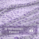 FY FIBER HOUSE Manta de Franela Polar, Manta de Microfibra con Estampado de Guepardo 3D, 228 X 274 cm, Morado Edredones y Edredones Naty Shop