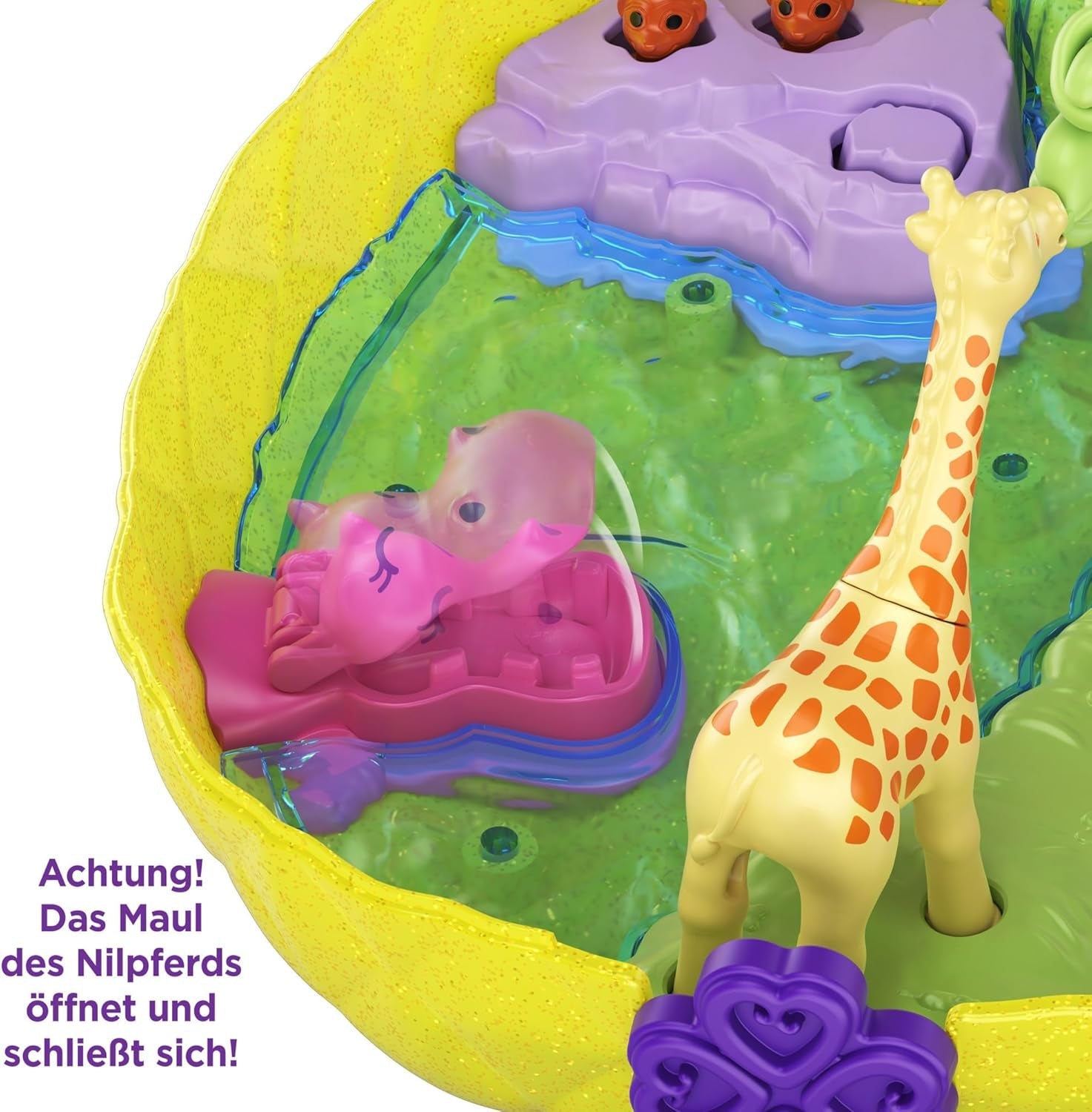 Polly Pocket GKJ64 - Compacto portátil de bolsillo con forma de piña con 8 funciones divertidas, muñecas Polly y Lila, 2 accesorios y hoja de pegatinas; juguete para niños de 4 años en adelante