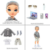 Muñeca Rainbow High Fashion - Aidan Russell - Muñeco morado - Conjunto moderno y más de 10 accesorios de juego coloridos - Para coleccionistas y niños de 4 a 12 años