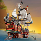 LEGO Creator Juego de Barco Pirata 3 en 1, Juguete con 3 Opciones de Construcción, Construye una Taberna Pirata o una Isla Pirata Calavera, Incluye 3 Minifiguras de Aventuras de Juego de Roles 31109 Juegos de Construcción Besuche den LEGO-Store