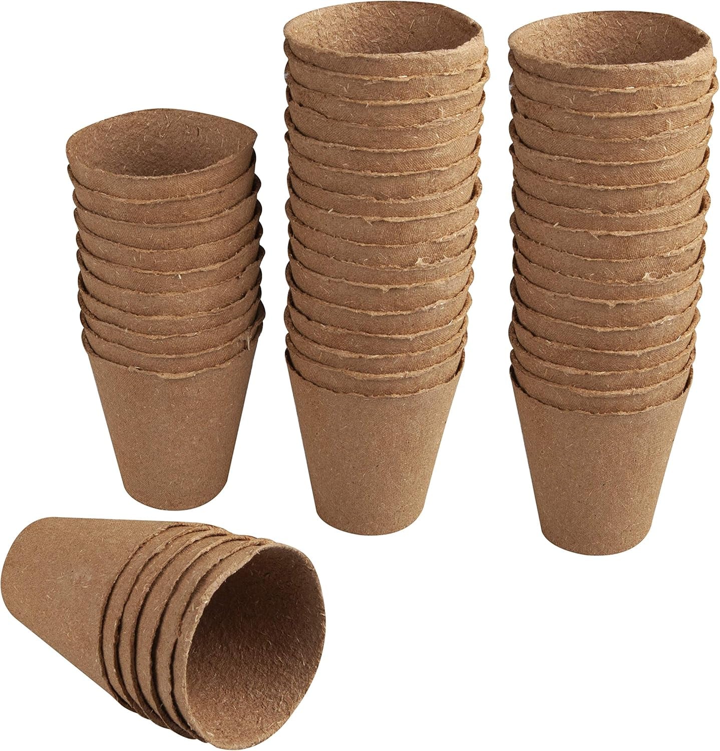 Macetas para plántulas Windhager, 48 piezas, 8 cm de diámetro, marrón, sin turba, 04343