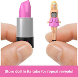 Barbie Mini Barbieland Juego de 5 muñecas Fashionistas, Aprox. Juego de colección sorpresa de minimuñecas de 3,8 cm de altura con fundas de lápiz labial (los estilos pueden variar), JBD26 Naty Shop Dolls