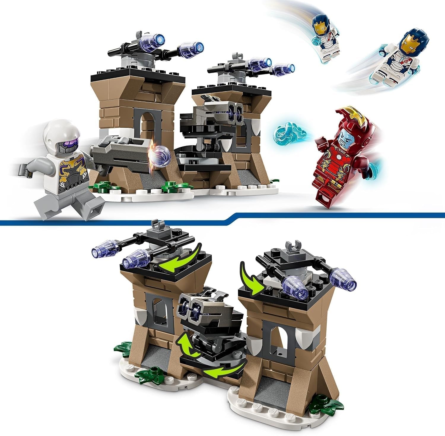 LEGO Marvel Iron Man y Legión de Hierro vs. Soldado Hydra, juguete de construcción de Los Vengadores, juego creativo para niños y fanáticos de los superhéroes, regalo para niños y niñas de 6 años 76288 Juegos de construcción Besuche den LEGO-Store