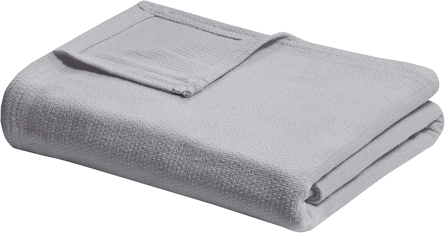 Madison Park Freshspun Wicker Twin Gris Algodón Manta Camas y edredones Madison Park Grey Full/Queen