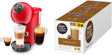 Krups KP3405 NESCAFÉ Dolce Gusto Genio S Plus Máquina de Cápsulas, Espresso Boost, Selección de Temperatura, Bebidas Frías y Calientes, Presión de Bomba de 15 Bares, Depósito de Agua de 0,8 L, 1500W, Color Rojo con Café au Lait