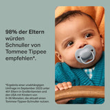 Tommee Tippee Chupetes Anytime, 0-6 meses, Pack de 6 chupetes simétricos, sin BPA