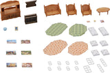 5716 Casa de Pueblo con Ático - Casa de Muñecas y Salón de Casa de Campo L5339 - Muebles de Casa de Muñecas, 30 x 50 cm, 1 Pieza (1 Paquete), Hecho de Plástico